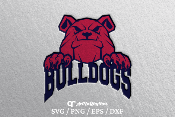 A Bold Bulldog Mascot Logo for Embroidery