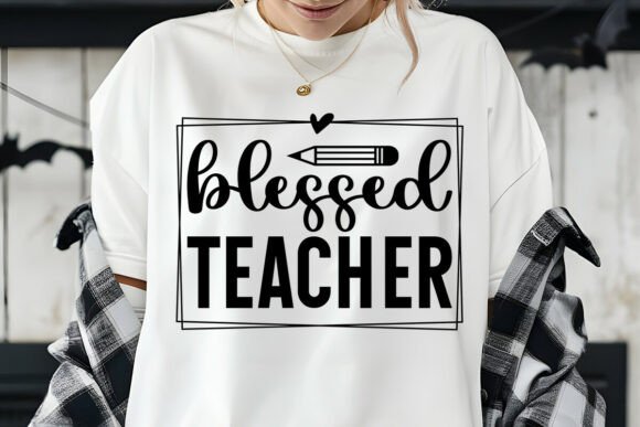 A Designer's Take on the Retro Blessed Teacher Embroidery File