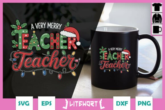 A Designer's Take on the Teacher Christmas Happy SVG