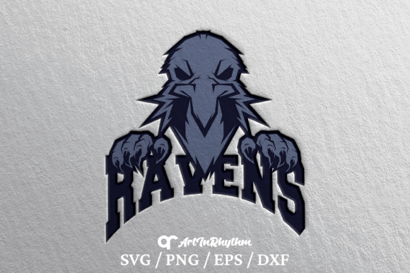 A Raven Mascot Design for Embroidery Projects