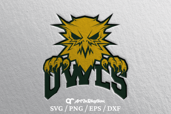 An Owl Logo Mascot Design for Real Embroidery